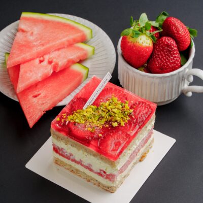 Watermelon cake slice